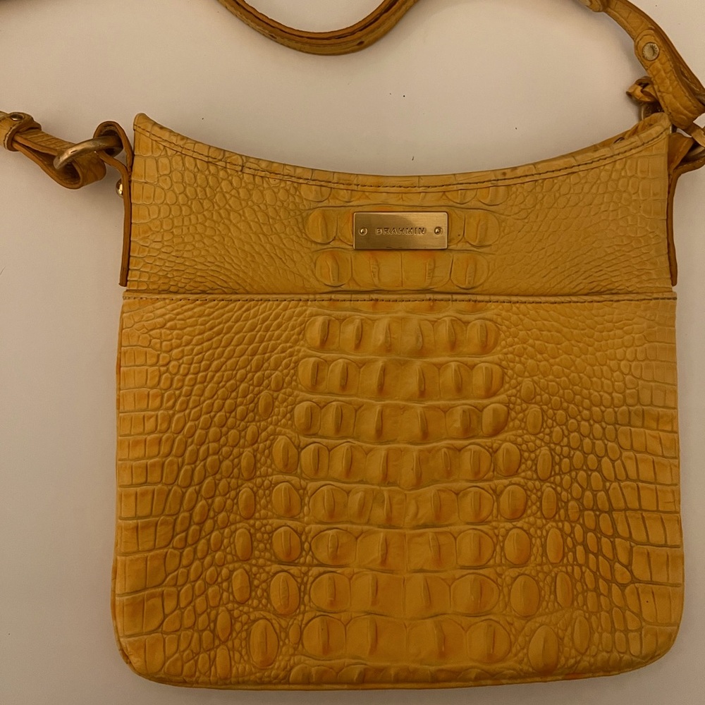 Yellow Brahmin rectangular satchel